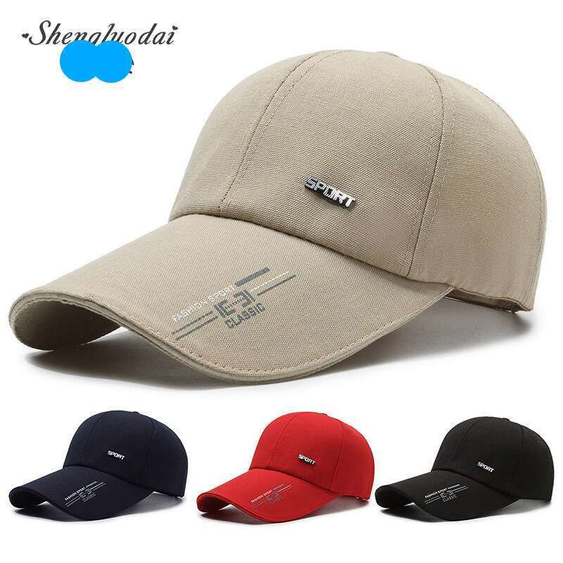 Baseballmütze, Schutz, Sonnenschutz, Angeln, Herren-Herbststil, großer Kopf, Hardtop-Entenschnabelkappe, Baseballkappe_voghion.com