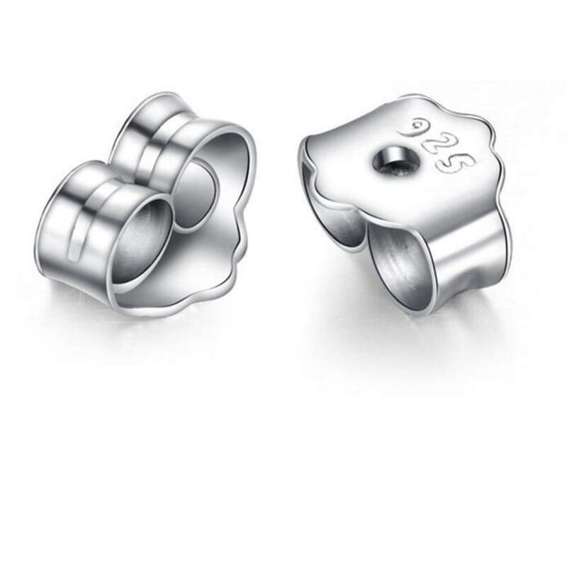 Boucles d'oreilles papillon en platine électrolytique en cuivre, bouchon arrière, boucle de capuchon, bijoux en argent, accessoires en métal, bouchons d'oreilles,_voghion.com