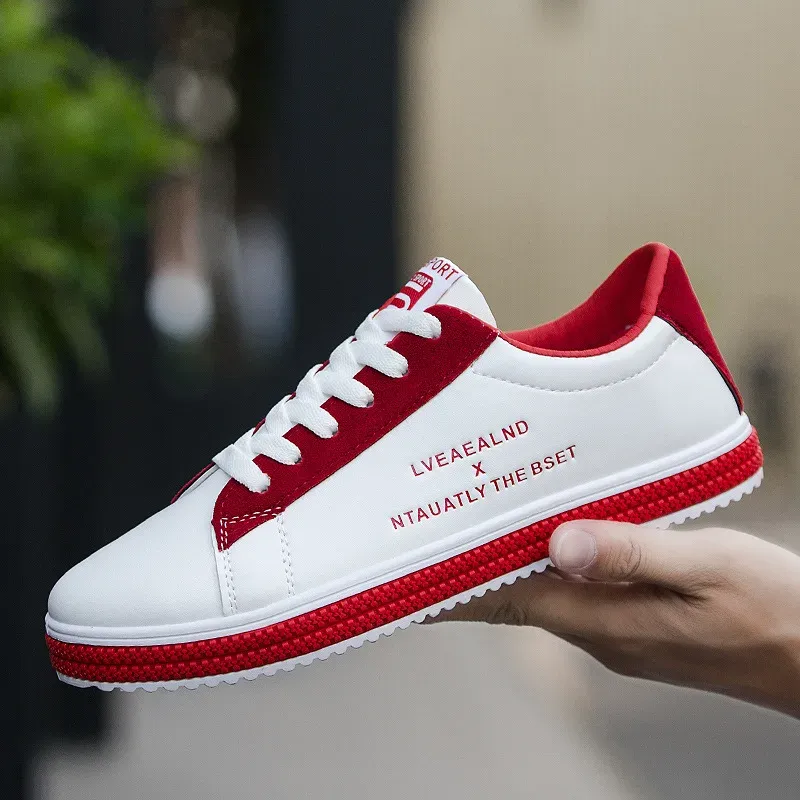 Herren Leder Freizeitschuhe Atmungsaktive Wanderschuhe Wohnungen Neue Mode Schnürschuhe Mann Designer Sneakers Atos De Hombre 2843_voghion.com
