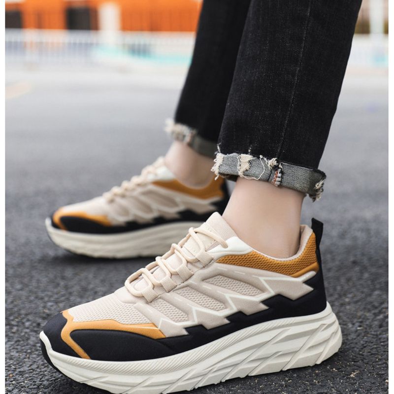 Frühling Neue 2024 Outdoor Bergsteigen Herren Freizeit Sport Leichte Laufschuhe Atmungsaktiv Dicke Sohle Papa Schuhe_voghion.com