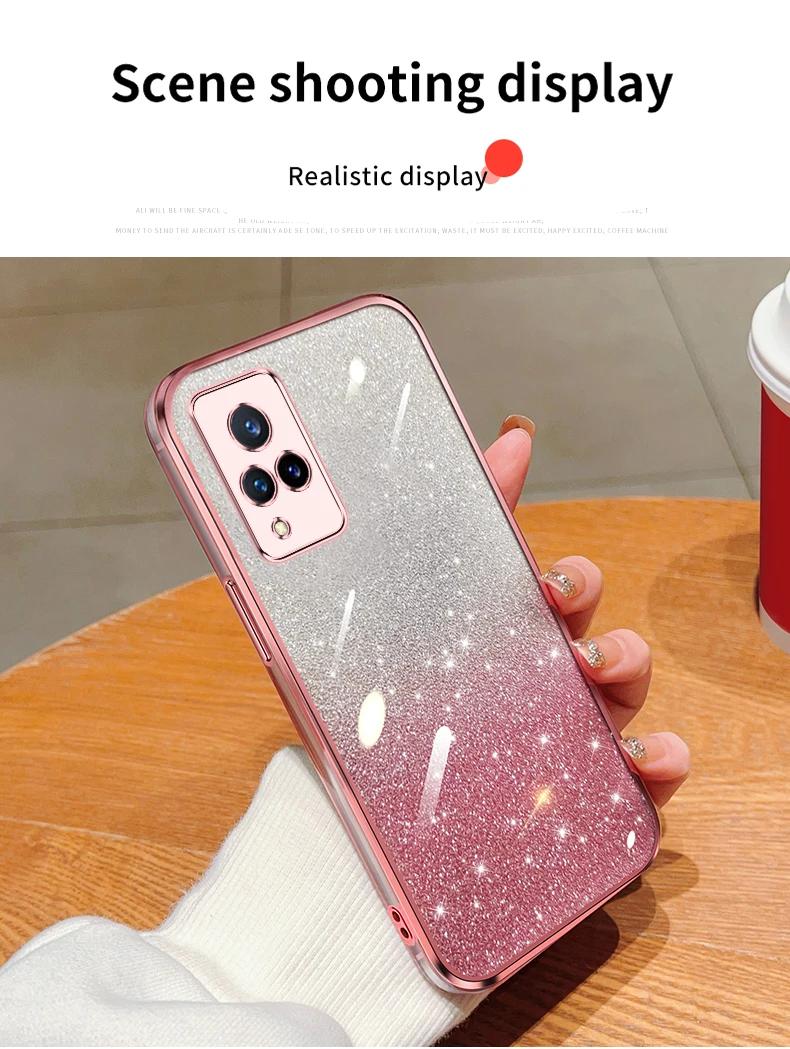 Shiny Gradient Phone Case For Vivo Smartphone Electroplated_voghion.com