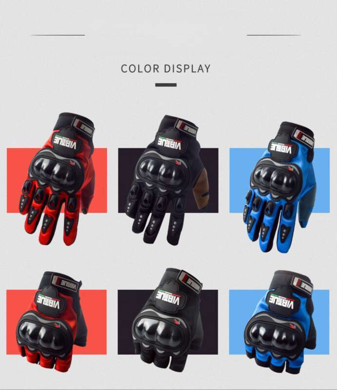 Luvas antiderrapantes para motociclistas, para homens e mulheres, para corrida de outono e verão, quatro estações, na moda_voghion.com