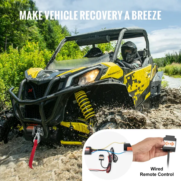 Electric Winch For Atv And Utv With Steel Cable Ip55 Waterproof_voghion.com
