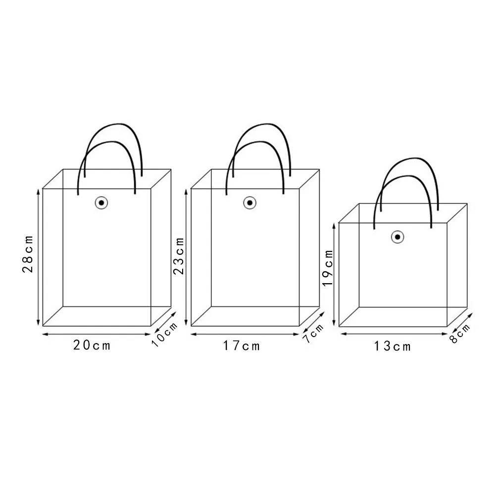 2024New Clear Purse Handbag For Lady Eco Friendly Flower Tote Shopping Reusable Waterproof PVC Shoulder Shopper Bag_voghion.com