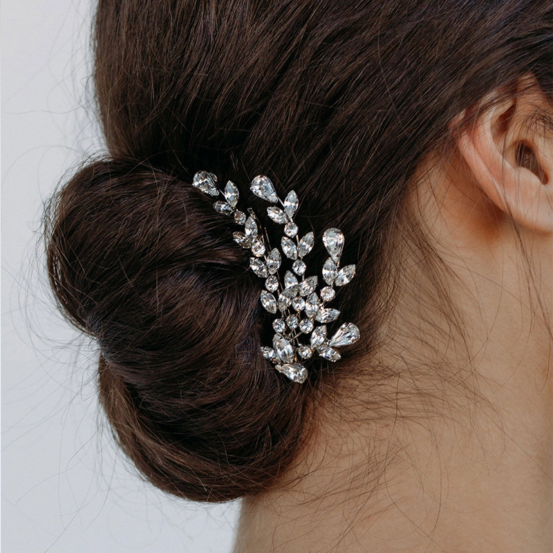 Pettine per capelli con strass Mailang, piccolo copricapo da sposa scintillante, accessori e trucco, spedizione gratuita, accessori per abiti, pettine per capelli per l'ospite di compleanno_voghion.com