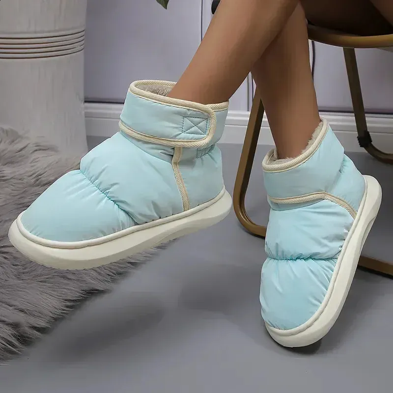 Bottines d'hiver chaudes, épaisses, en peluche, imperméables, antidérapantes, en coton, rembourrées, pour femme_voghion.com