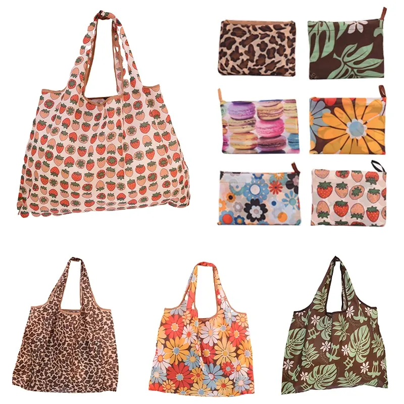 Multiple Styles Size Folding Shopping Bag Environmental Protection Large Capacity Lightweight And Portable Storage Bags_voghion.com