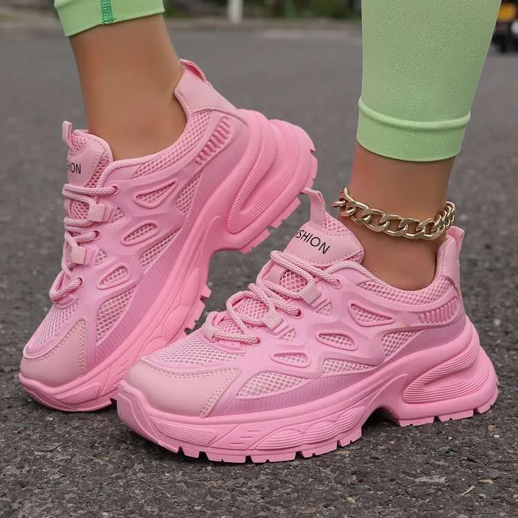 2025 Piattaforma Piatta Donna Rosso Casual Scarpe da Ginnastica Signore Chunky Sneakers Donna Scarpe I21_voghion.com