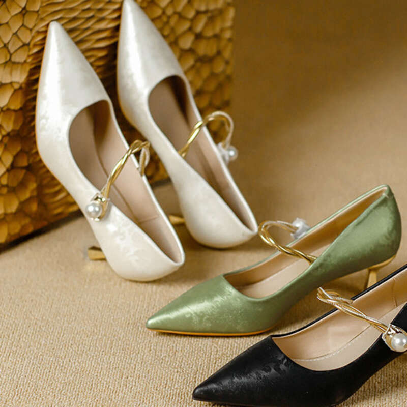 Neue Mode Göttin Stil Sinn für Design Frühling Und Herbst Temperament Französisch Spitz High Heels frauen_voghion.com