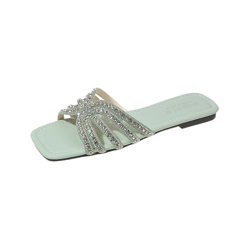 Damenschuhe in den Größen 35-44, Water Diamond Flache Sandalen Damen 41, Lässige Strand-Flip-Flops mit weicher Sohle für den Sommer_voghion.com