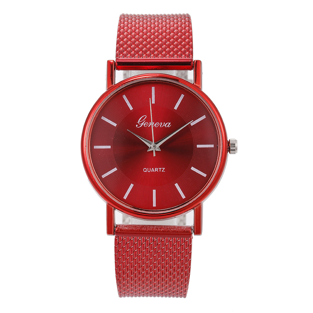 Paar-Unisex-Uhr, Damen-Studenten-Mode-Mesh-Quarzuhr_voghion.com