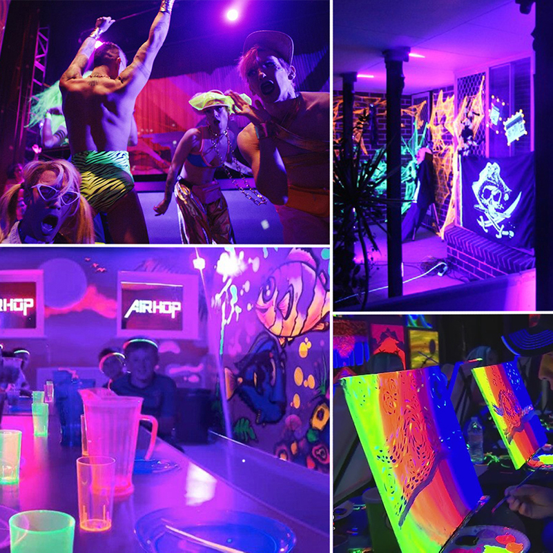 1 stk. E26 E27-fatning 15W UV-sort lampe lilla UV-pære sort pære lamper bar halloween fest dekoration lys paraplypære_voghion.com