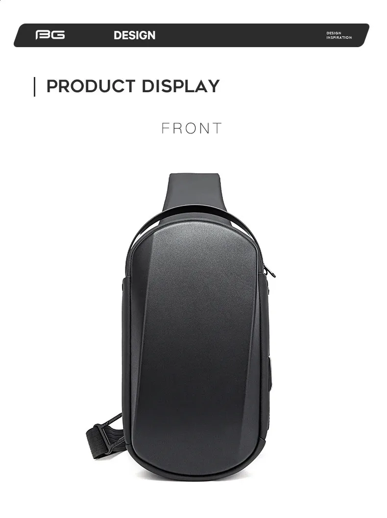 BANGE Borsa a tracolla multifunzione USB da uomo in TPU impermeabile da viaggio Sg Messenger Pack per uomo 240924_voghion.com