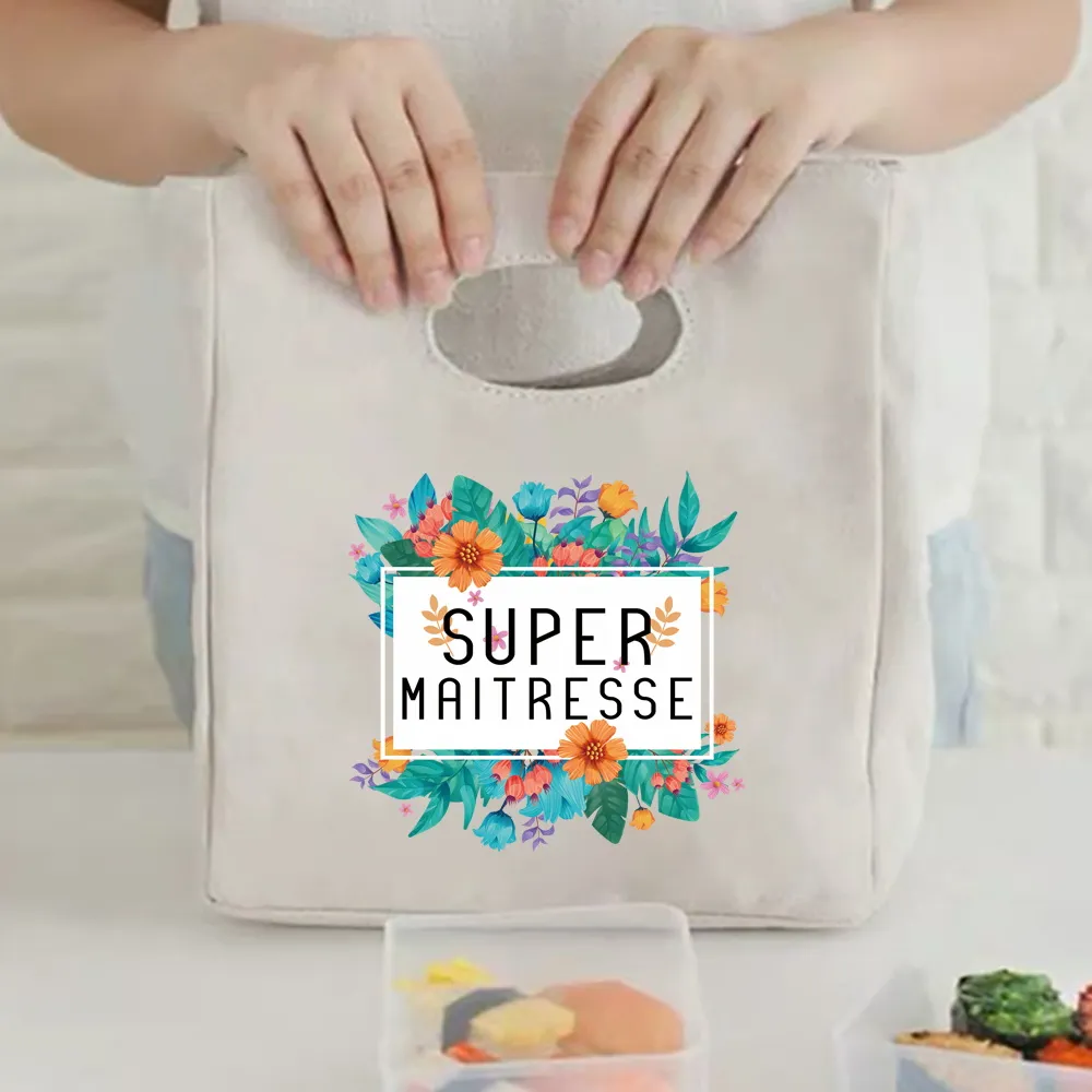 2023 Canvas Lunch Dinner Bags Print Handbag Picnic Travel Breakfast Box Lunchbox School Child Thermal Bag Tote Food Door_voghion.com
