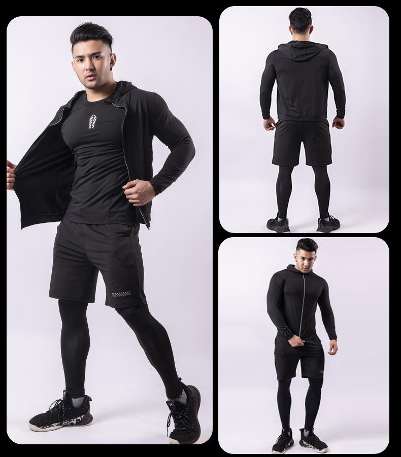 Warme sportkleding set met fleecevoering voor winter training_voghion.com