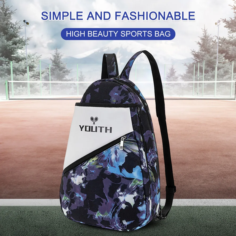 Sac à dos Oxford pour raquette de tennis, grande capacité, sacs de sport de badminton, multifonctionnels, résistants à l'usure, avec fermeture éclair, pour l'extérieur_voghion.com