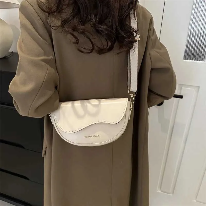 Borsa a tracolla da donna, vintage, tinta unita, piccola, alla moda, in pelle PU, con tracolla larga, da portare sotto le ascelle 01C241217_voghion.com
