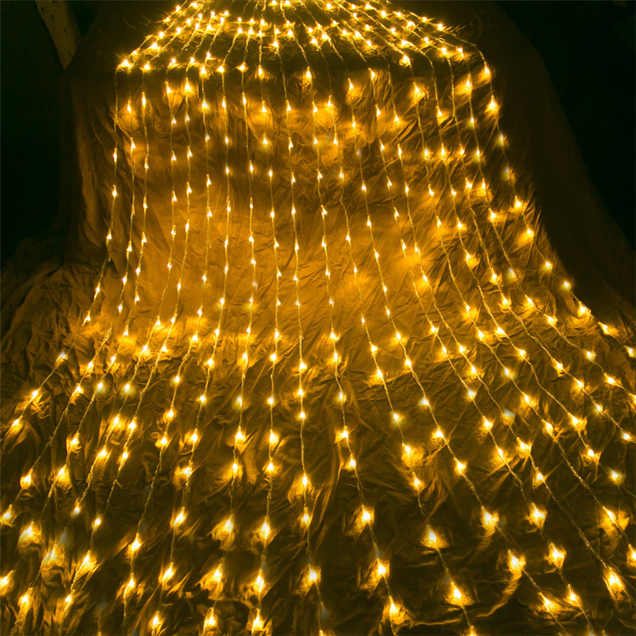 Guirlande lumineuse LED 3 x 3 m 6 x 3 m avec pluie de météores, pour extérieur, Noël, cascade, rideau de fenêtre, guirlande lumineuse, glaçons_voghion.com