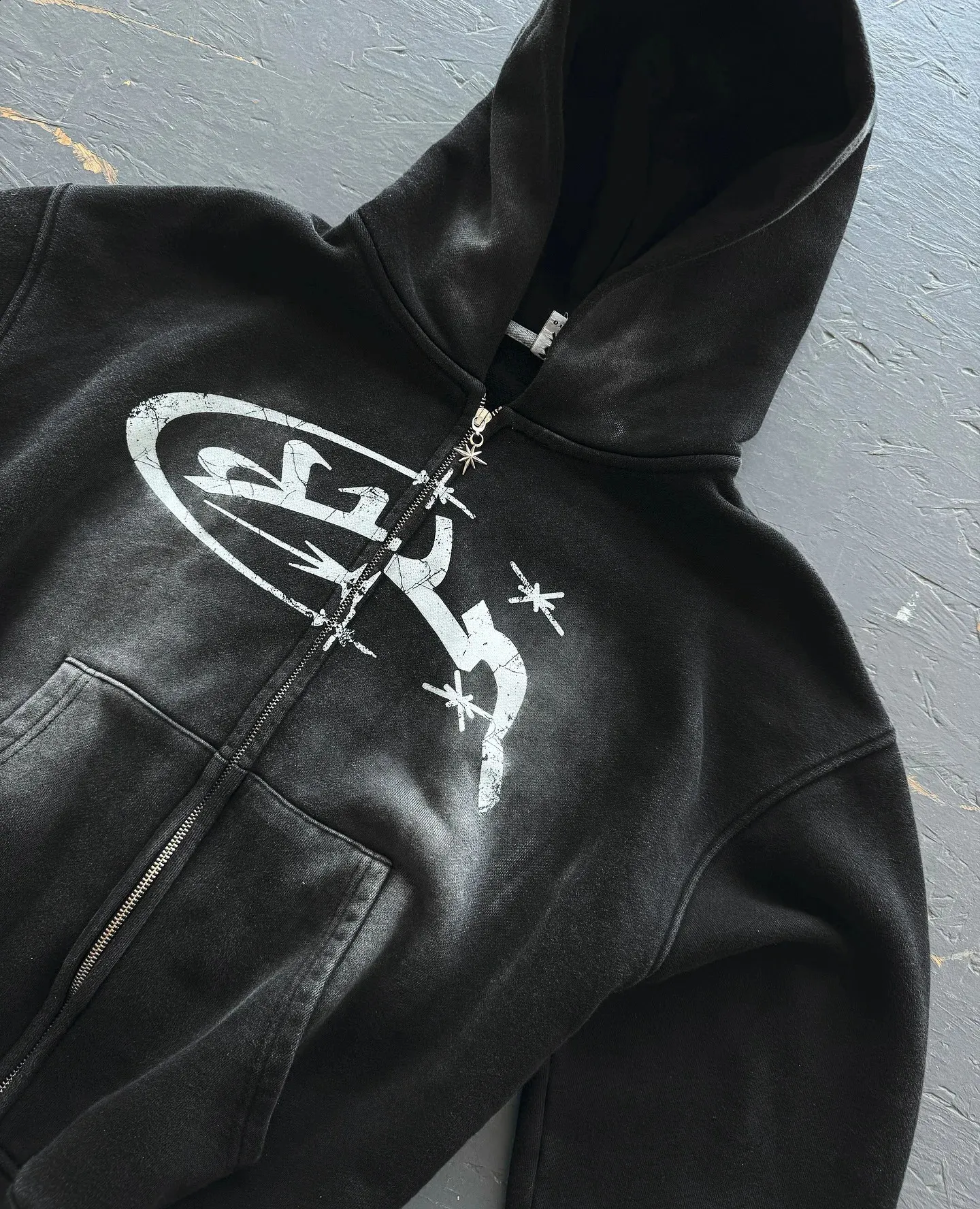 Y2k Vintage Fashion Print Zip Up Hoodies Haruku Hip Hop Long Sleeve Coats Loose Hooded Sweatshirt Men And Women_voghion.com