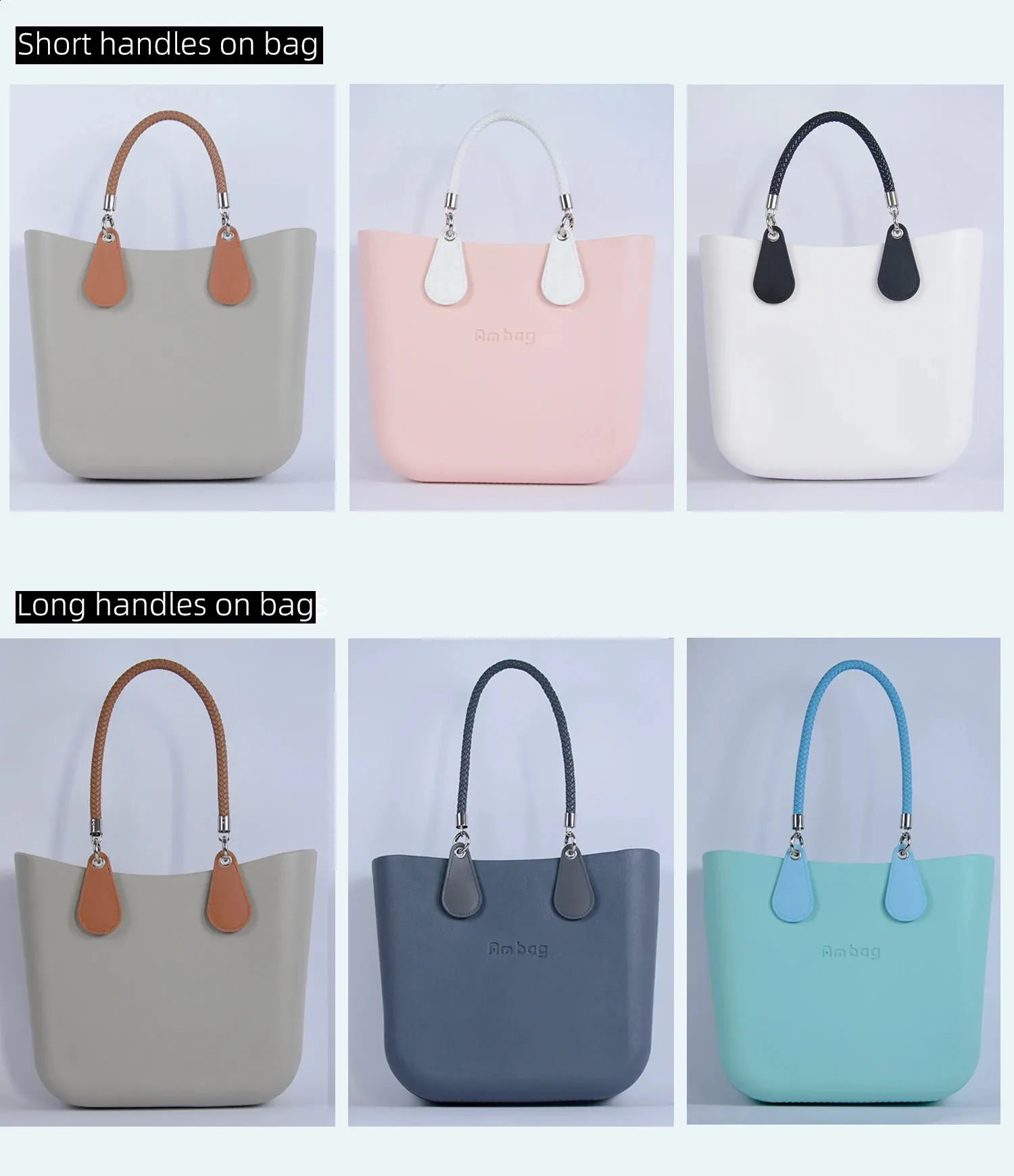 Obag PU Tejido trenzado de cuero Cuerda Asas Correa Cinturón para accesorios Bolso de mano Bolso de mujer Accesorios 240821_voghion.com