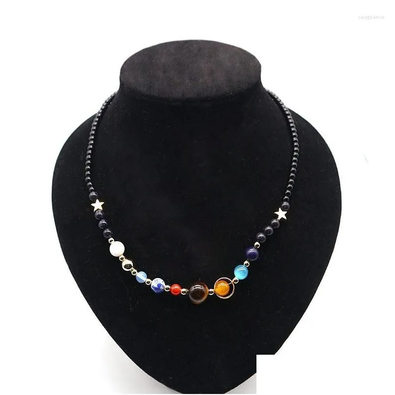 Collana con perline pianeti sistema solare set gioielli_voghion.com