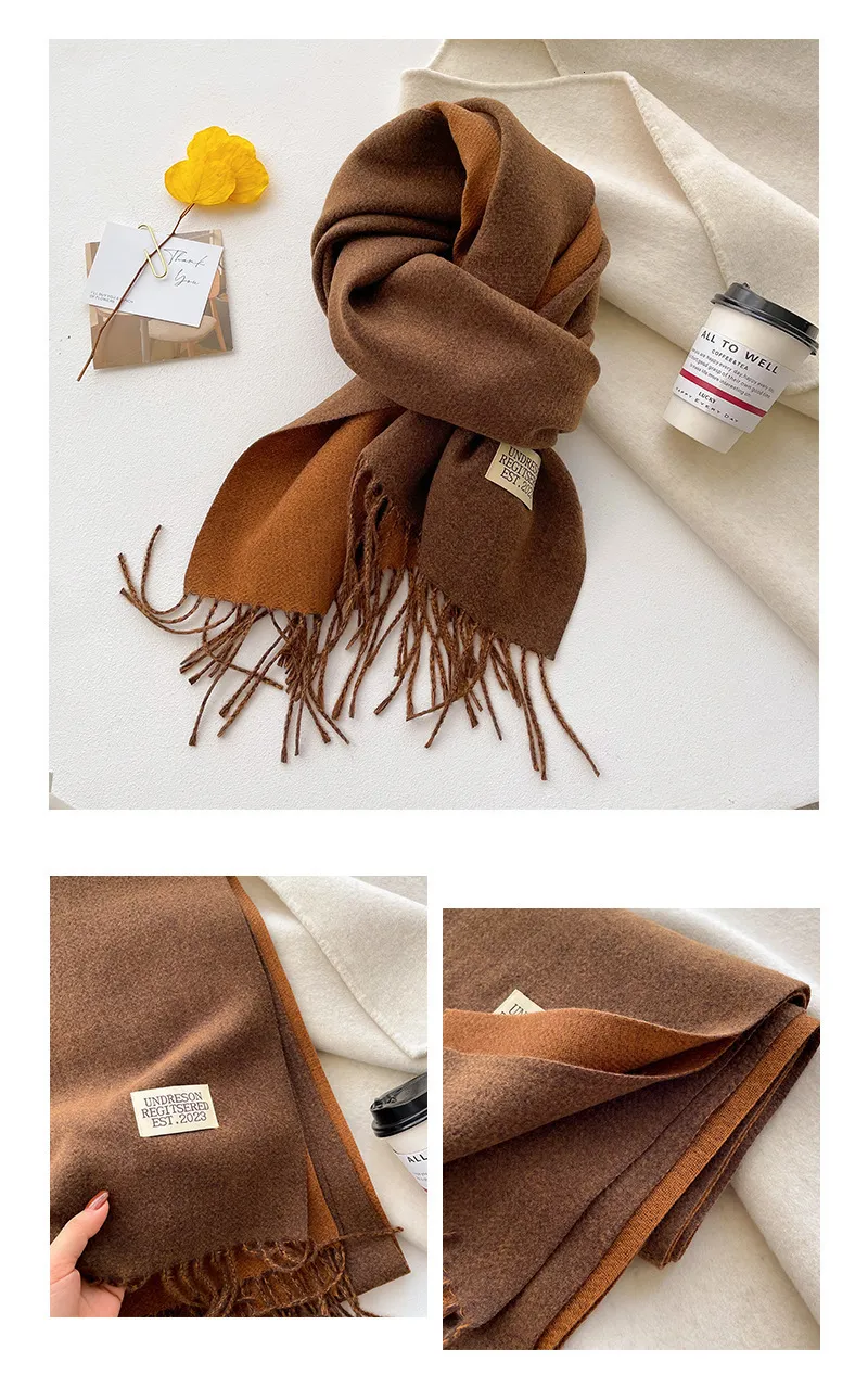 Sciarpa da donna in cashmere, 100% lana, calda e morbida, tinta unita, invernale, collo scialle 241007_voghion.com