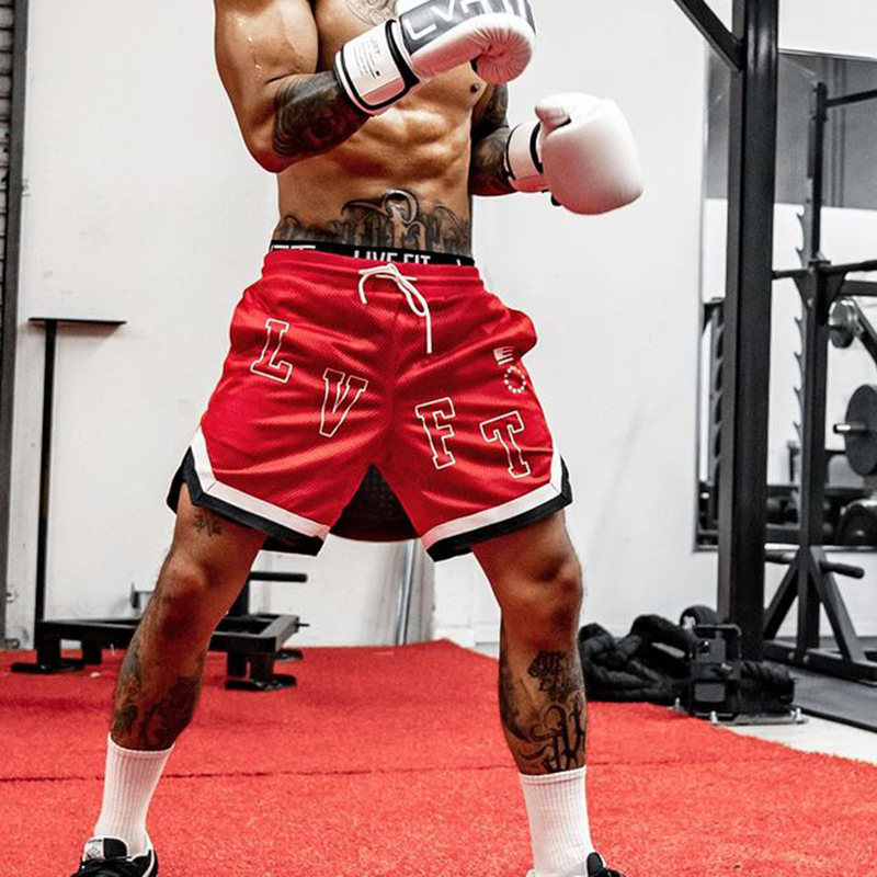 2022 Spring/Summer New Men's Quick Drying Capris Fitness Sports Leisure Fashion Brand Loose Shorts Large Elastic Pants_voghion.com