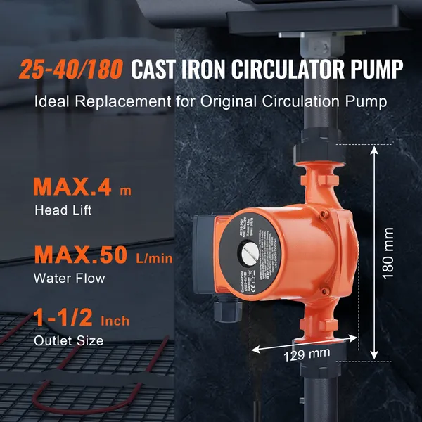 Hot Water Recirculating Pump 3 Speed Quiet Circulator For Home_voghion.com