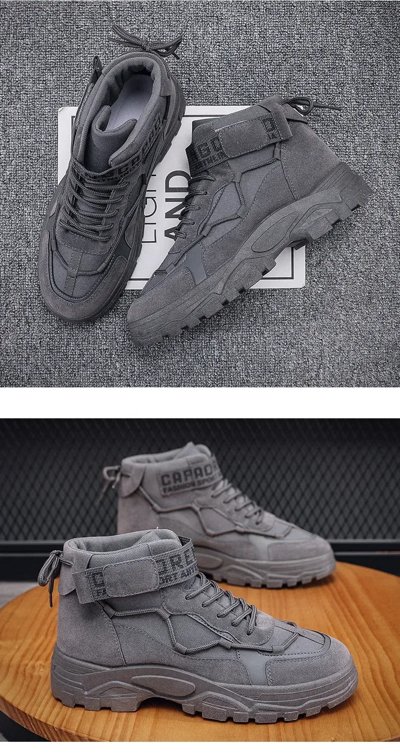Outdoor-Wanderschuhe Winterschuhe Leichte rutschfeste Herren Wüstenstiefeletten 2024_voghion.com
