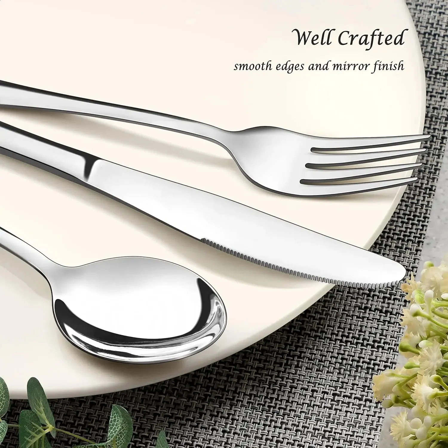 24-Pc Flatware - Steak Knife｜4-Person Set｜240826 EU_voghion.com