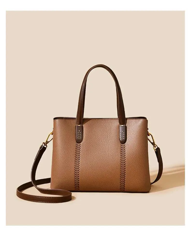 Geantă de mână pentru femei, model solid brodat, ghiozdane, genți crossbody, capacitate mare, rucsac de navetă pentru femei, C241212_voghion.com