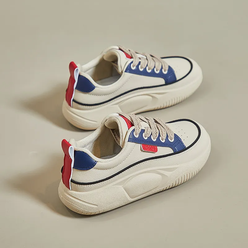 Thick Soled Shallow Low Cut Dad with Mesh for Comfortable Breathability Minimalist and Versatile Casual Board Shoes_voghion.com