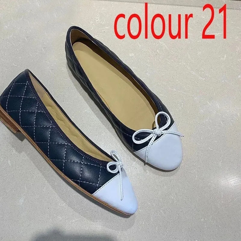 Kleid Damen Designer Ballettschuhe Damen Schuhe Frühling Herbst Neue Bogen Mode Flache Bootsschuh Dame Leder Lazy Dance_voghion.com