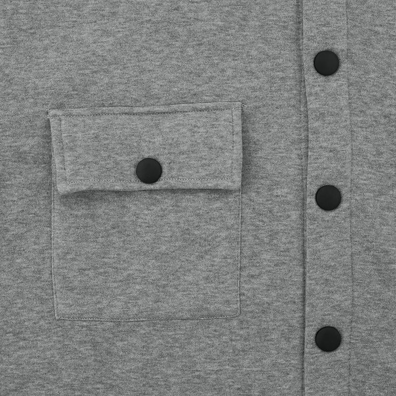 2024 Winter casual men's plush lapel top single breasted solid color slim fit jacket outer_voghion.com