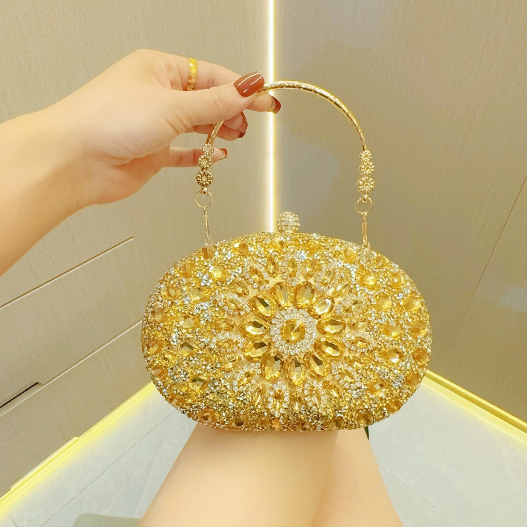 Women Rhinestone Evening Clutch Purse Bag Bling Glitter Sparkly Diamond Tote Bag Crystal Wedding Party Bag