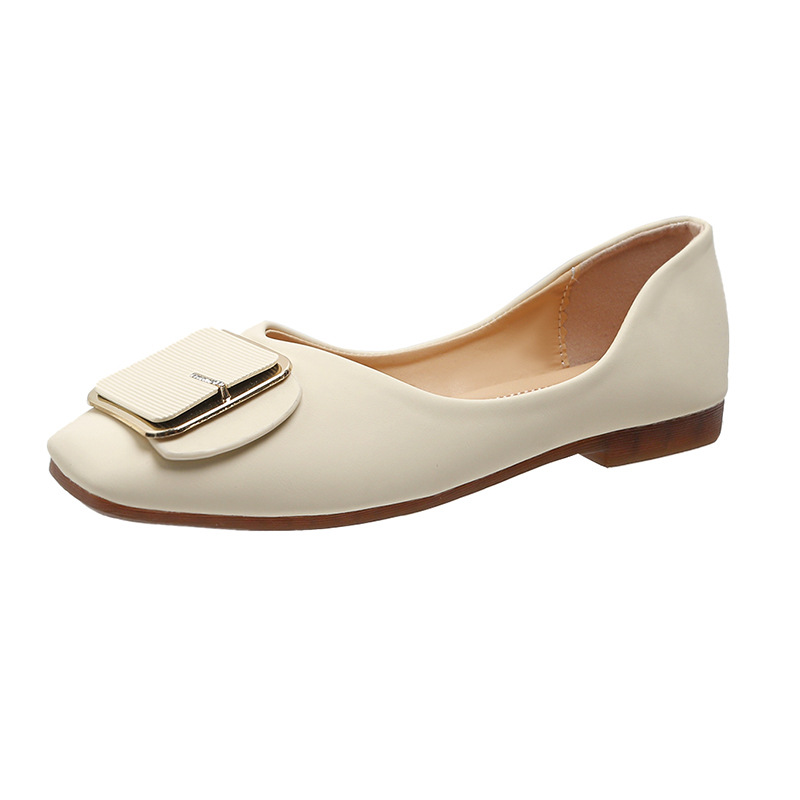Women's simple soft sole soft surface low top single shoes women's slip-on breathable shallow mouth lazy loafers_voghion.com