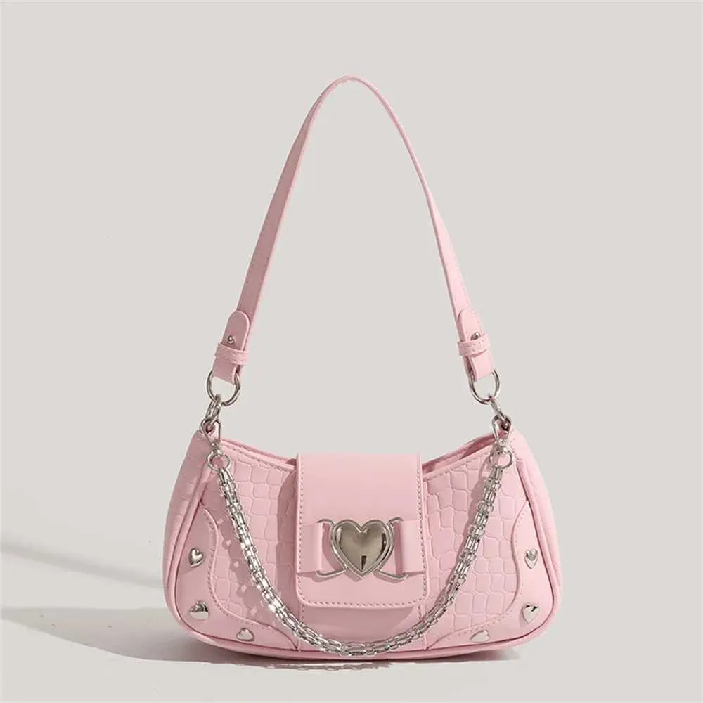 Neue Trend Schulter Damen Y2K Arm Design PU Boden Einfarbig Messenger Bag Geldbörse Streu Handtasche Y241116_voghion.com