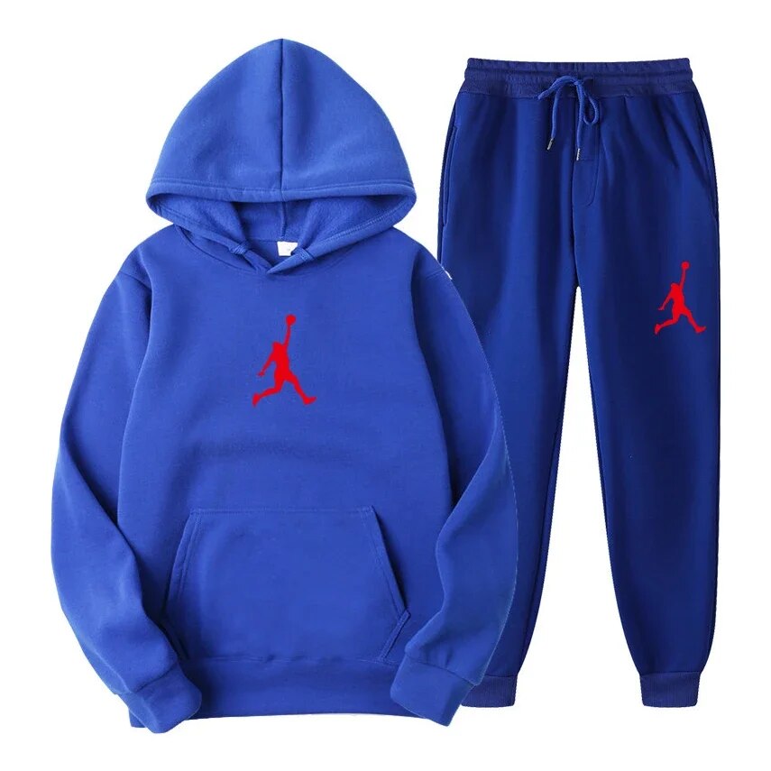 24New marque hiver hommes ensembles 2 pièces sweats à capuche + pantalons de course costumes de Sport décontracté hommes/femmes sweats survêtement à capuche_voghion.com