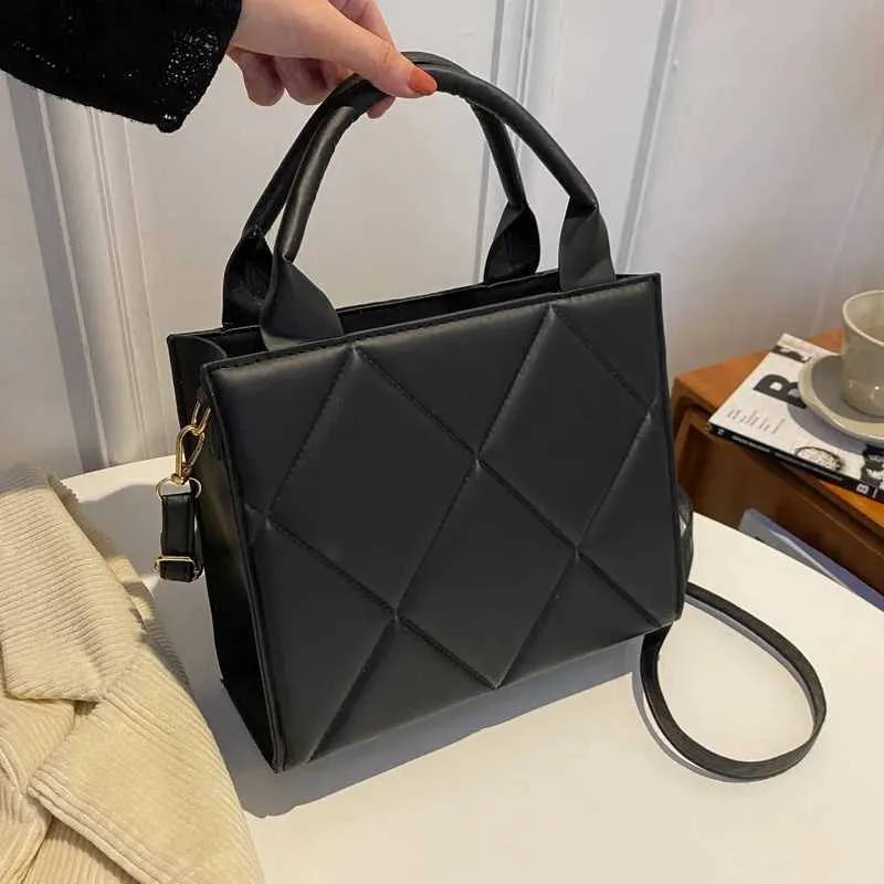 Casual Large Capacity Ladies Handbags Top-handle Fashion Plaid Crossbody Shoulder Bags For Women GiftC241210_voghion.com