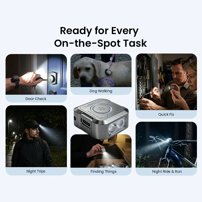 Mini Edc Pocket Flashlight With Rgb Signal And Magnetic Base_voghion.com