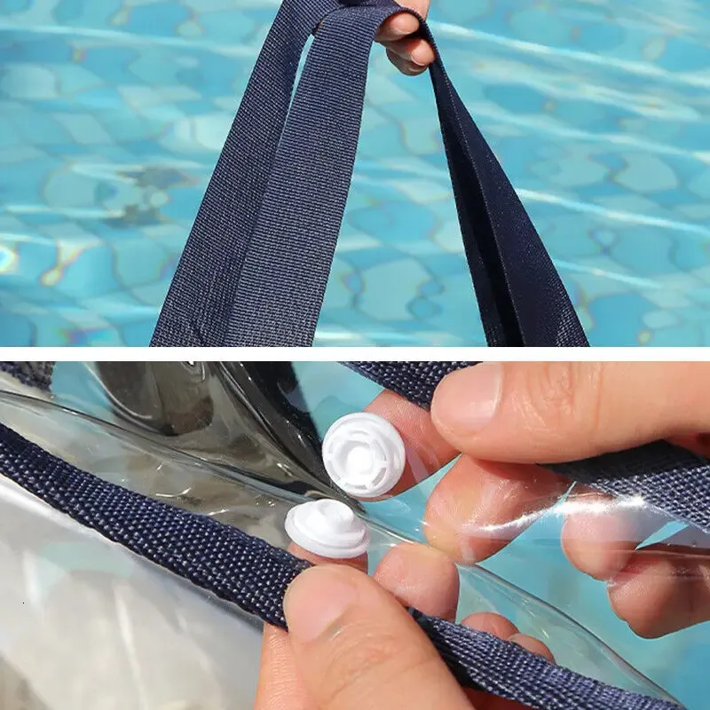 Clear Pvc Beach Bag Versatile Women Tote Shoulder Bag Waterproof_voghion.com