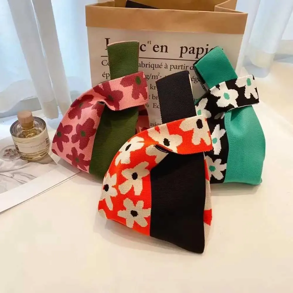 Sac à main tricoté à la main avec nœud, mini sac à main réutilisable, chaud, pour fille, nouveau sac de courses Fi Y241106_voghion.com