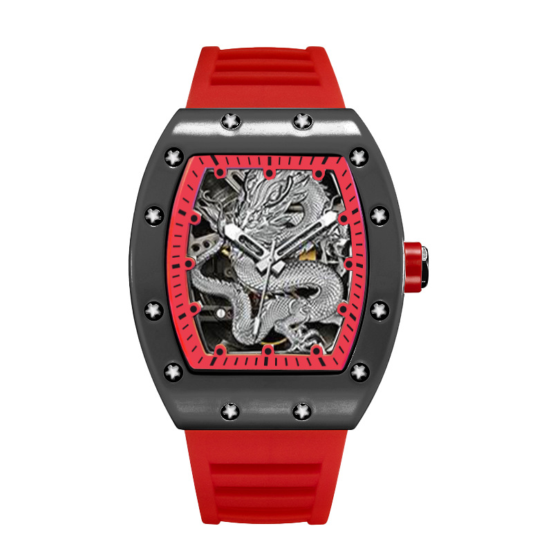 Relógio de quartzo masculino design barril luminoso elegante_voghion.com