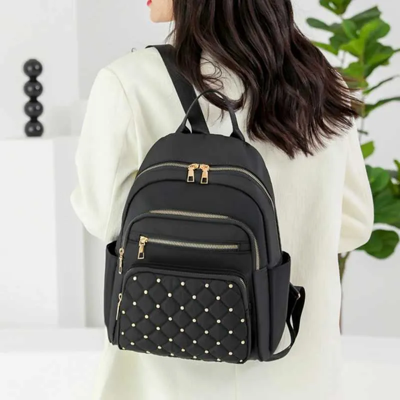 Fashion Nylon Women's Large Travel Backpack For Stylish Journeys_voghion.com