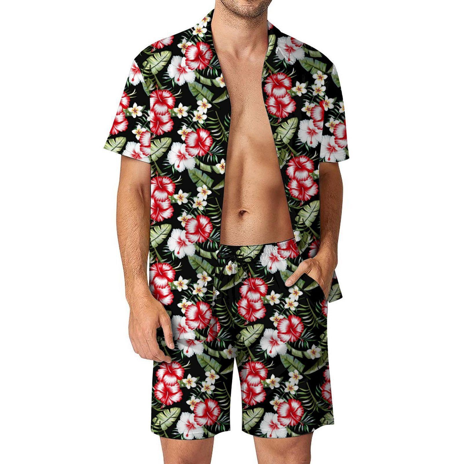 Ensemble imprimé en 3D pour hommes, chemise hawaïenne décontractée, short de sport de plage, nouvelle collection_voghion.com