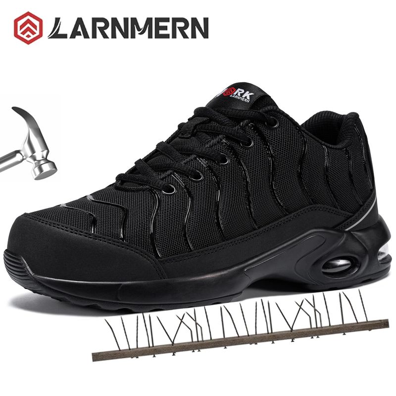 LARNMERN Steel Toe For Men Puncture Proof Work Safety Shoes Breathable Slip Resistant Tennis Sneaker_voghion.com