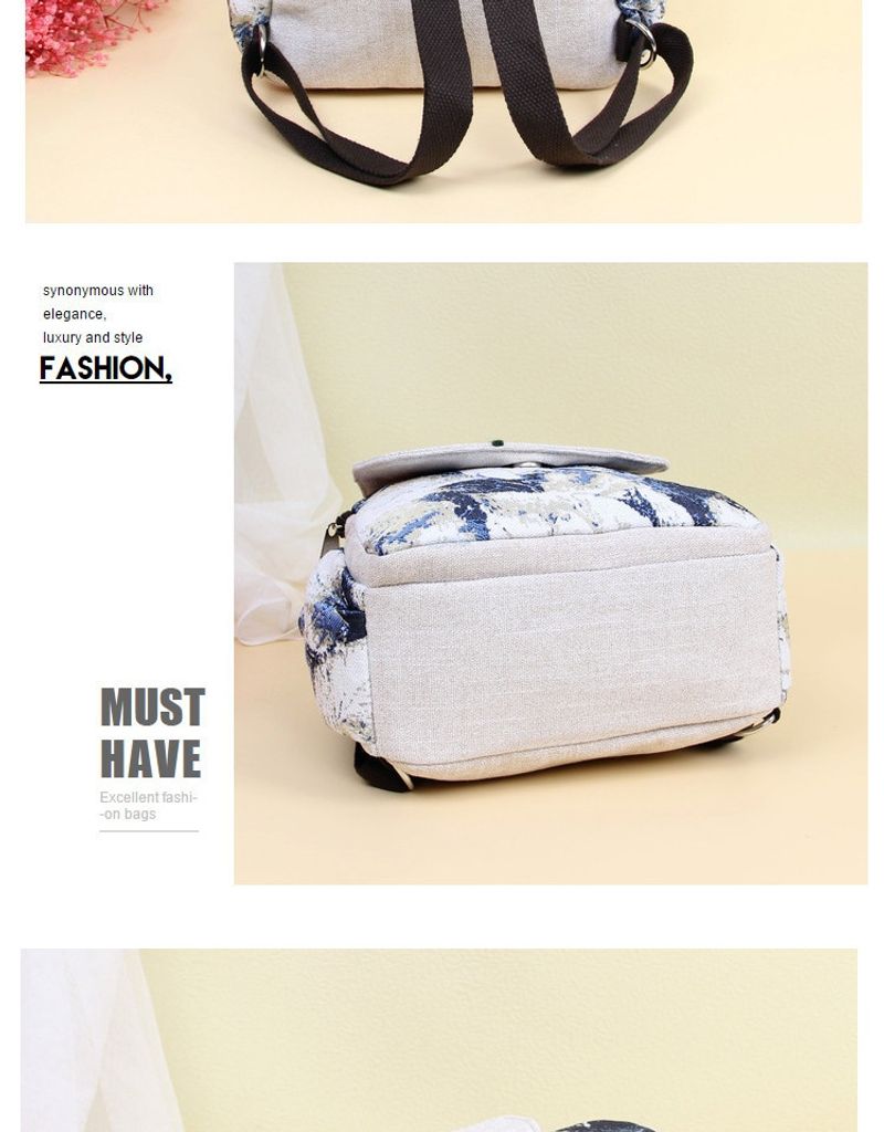 Nuovo zaino antico, piccolo, fresco, tessuto semplice, borsa panda, cerniera a doppio strato, borsa per libri in stile artistico_voghion.com