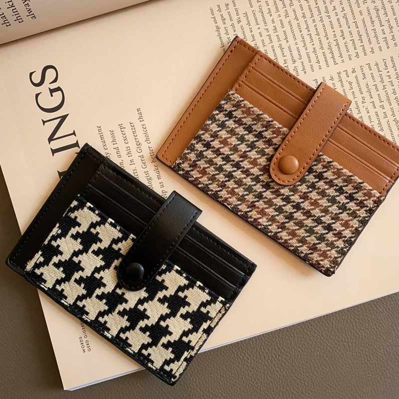 Card Holder Purse Wallets Anti-degaussing Card Bag Female Compact Ultra-thin Simple Fashion Card Clip