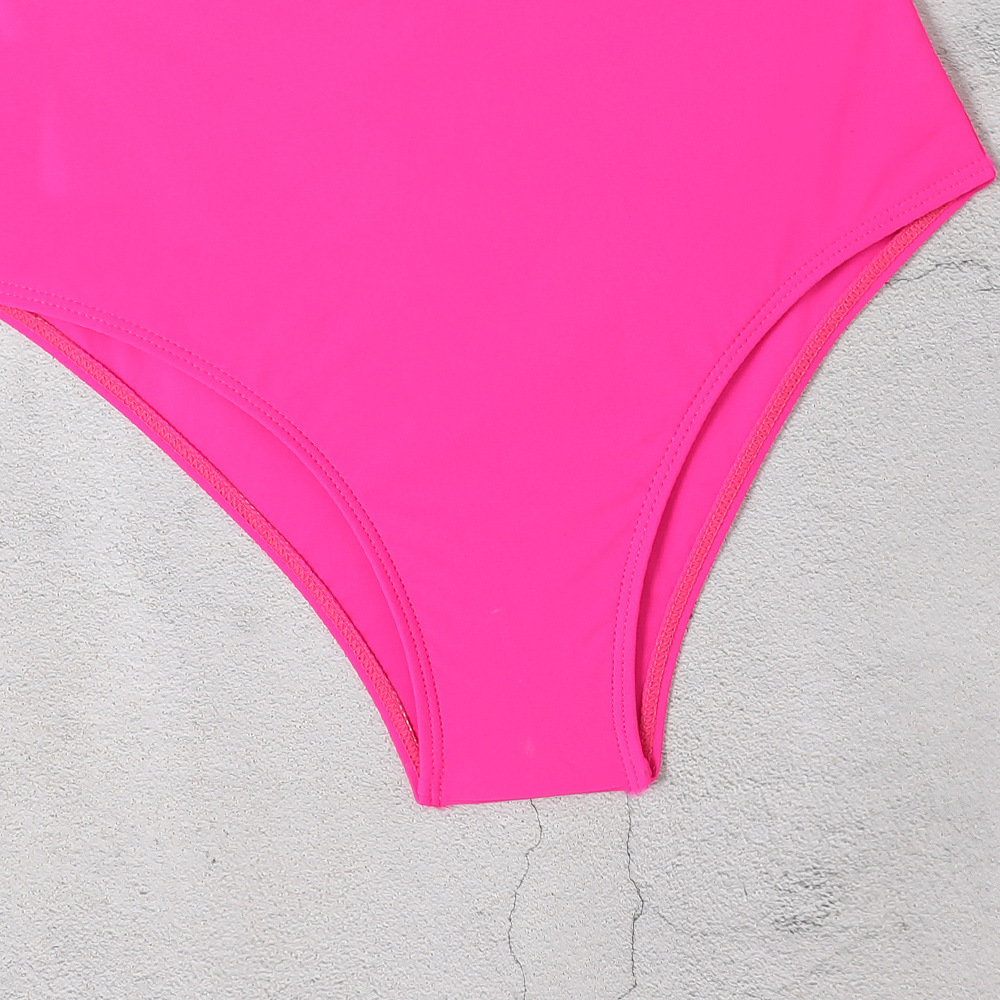 Damen Bikini Set Mit Hohem Bund Und Schlitz Sexy Badeanzug_voghion.com
