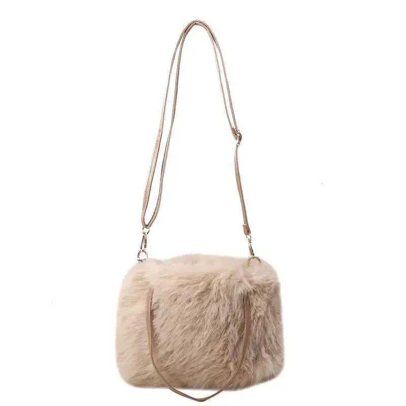 Sac à bandoulière simple en peluche à la mode pour l'hiver, grande capacité, minimaliste, pour fille, NEWC241214_voghion.com